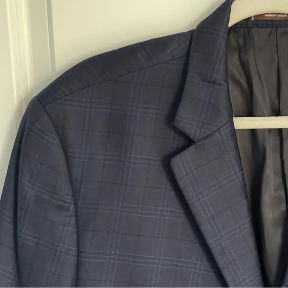 Peter Millar Blue Plaid Wool Sport Coat Blazer Suit Jacket nbnn - Picture 4 of 14